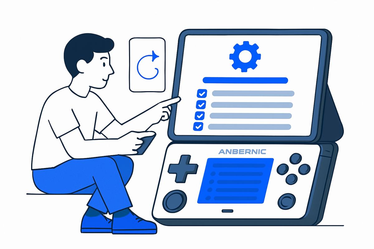 No momento, você está visualizando Anbernic RG Rotate: configure seu console Android em 8 passos