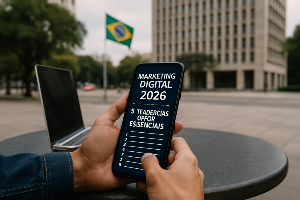 Leia mais sobre o artigo Marketing Digital 2026: 9 Tendências Brasil Essenciais