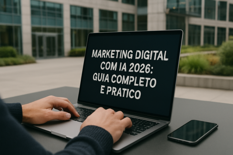 Leia mais sobre o artigo Marketing Digital com IA 2026: Guia Completo e Prático