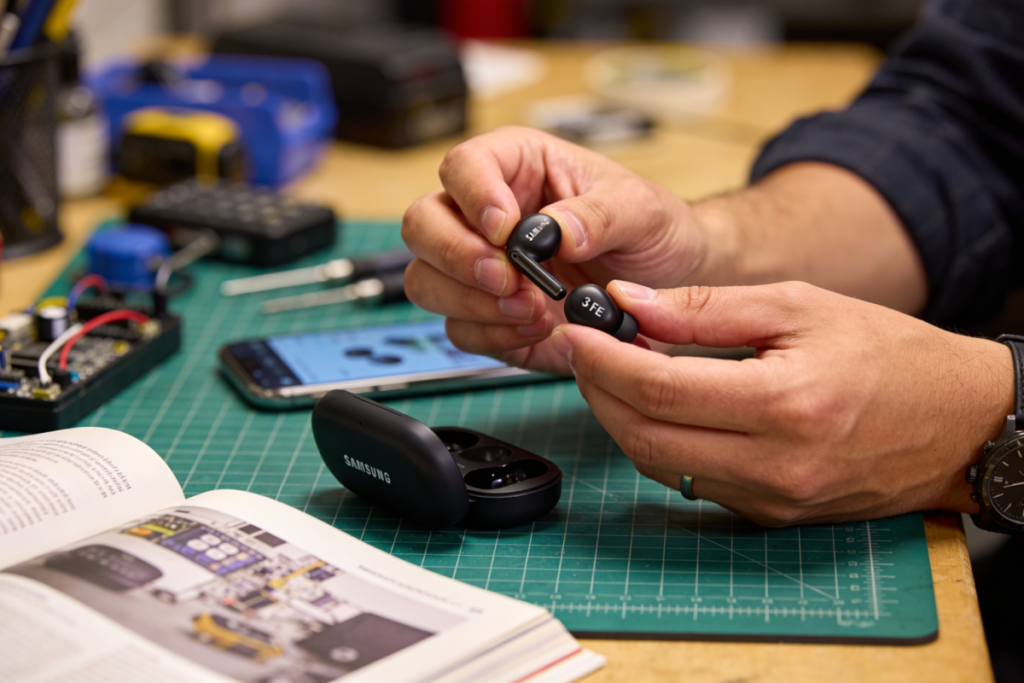 Leia mais sobre o artigo Galaxy Buds3 FE vale a pena? Análise do fone custo-benefício da Samsung