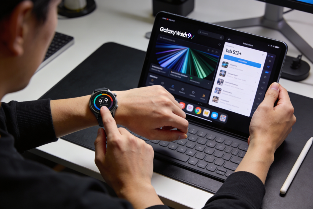 Leia mais sobre o artigo Galaxy Watch 9 e Tab S12+ chegam com detalhes revelados: o que esperar em 2026