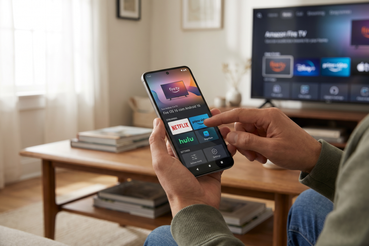 No momento, você está visualizando Amazon prepara Fire OS 16 com Android 16: o que muda nas TVs Fire TV