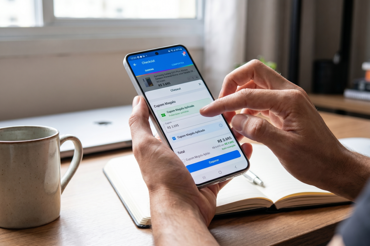 No momento, você está visualizando Galaxy S25 Plus 512GB por R$ 3.695: cupom Magalu que derruba o preço