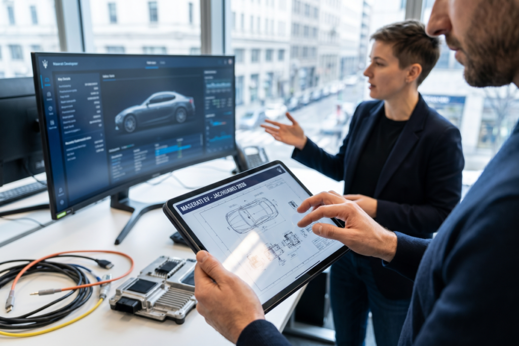 Leia mais sobre o artigo Maserati elétrico chinês: JAC e Huawei assumem o futuro da marca em 2026